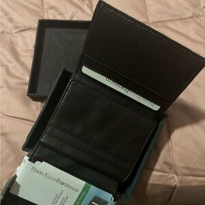 Perry Ellis Black Leather Wallet